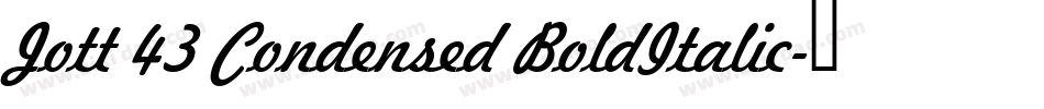 Jott 43 Condensed BoldItalic字体转换